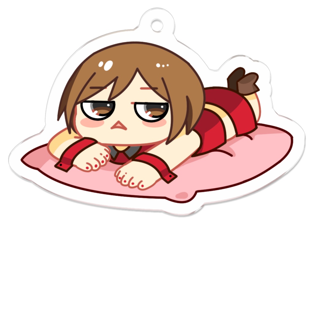 【だる寝MEIKO】アクリルキーホルダー｜脱力系ゆるキャラ風