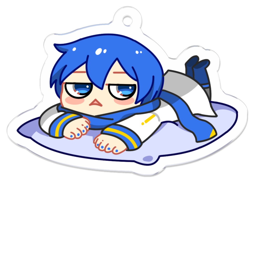 【だる寝KAITO】アクリルキーホルダー|脱力系ゆるキャラ風