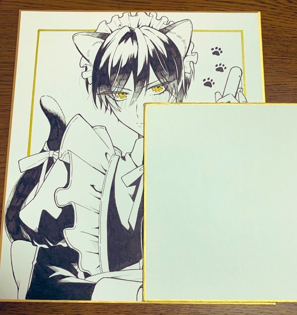 ホワイト系最安値級価格 オーダー受付 直筆イラスト 小 大サイズ色紙 簡易背景 その他 ハンドメイドホワイト系 580 246 Www Laeknavaktin Is