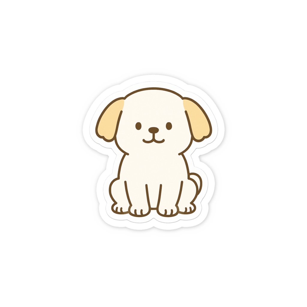 スマホステッカー おすわりシーズー①