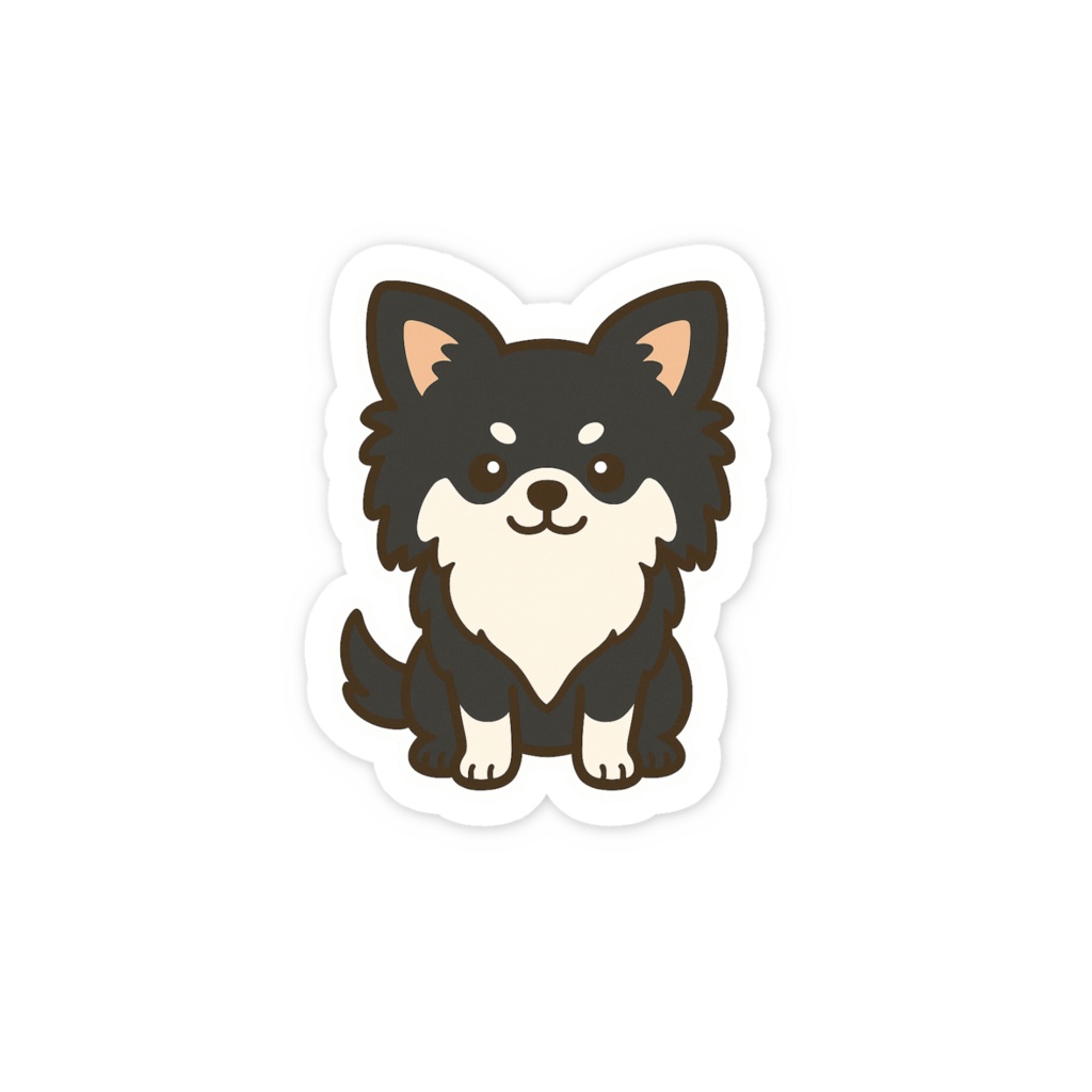 スマホステッカー おすわりチワワ