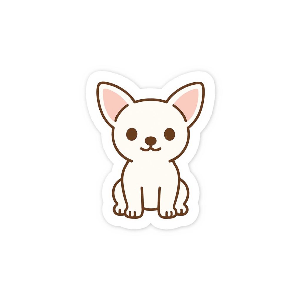 スマホステッカー おすわりチワワ②