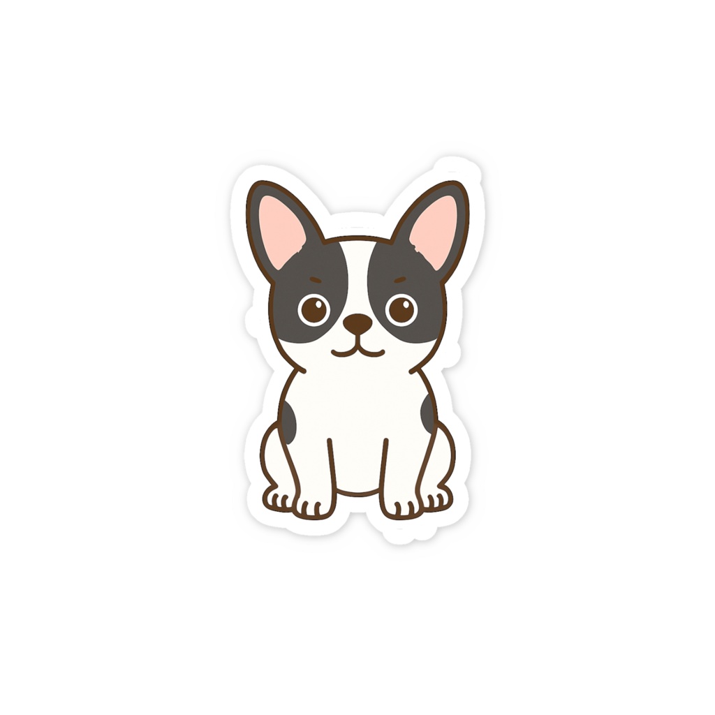 スマホステッカー おすわりフレンチブルドッグ