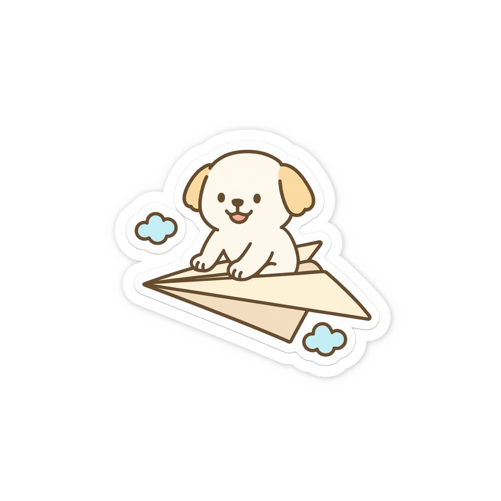 スマホステッカー シーズー空の旅