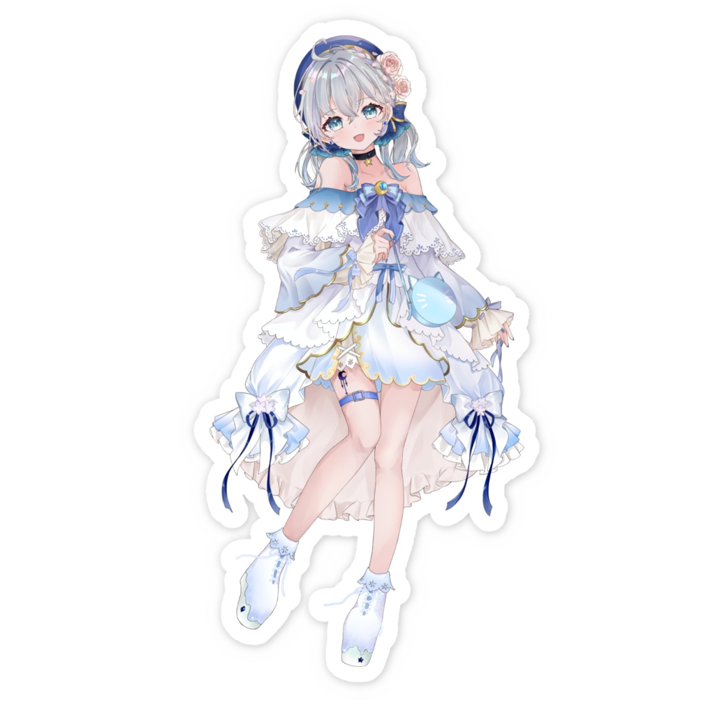 スマホステッカー(ツインテ)