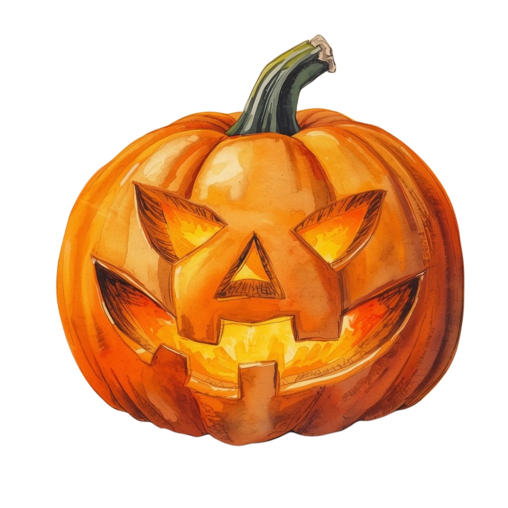 【ハロウィンシリーズ】やわらかい水彩タッチのクリップアート10点セット PNG PNG