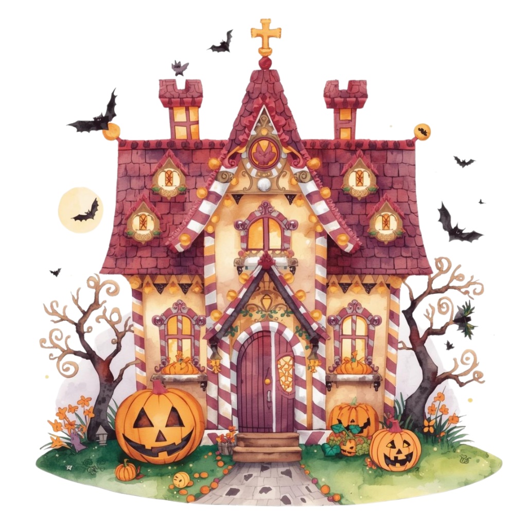 【ハロウィンシリーズ】やわらかい水彩タッチのクリップアート10点セット PNG PNG