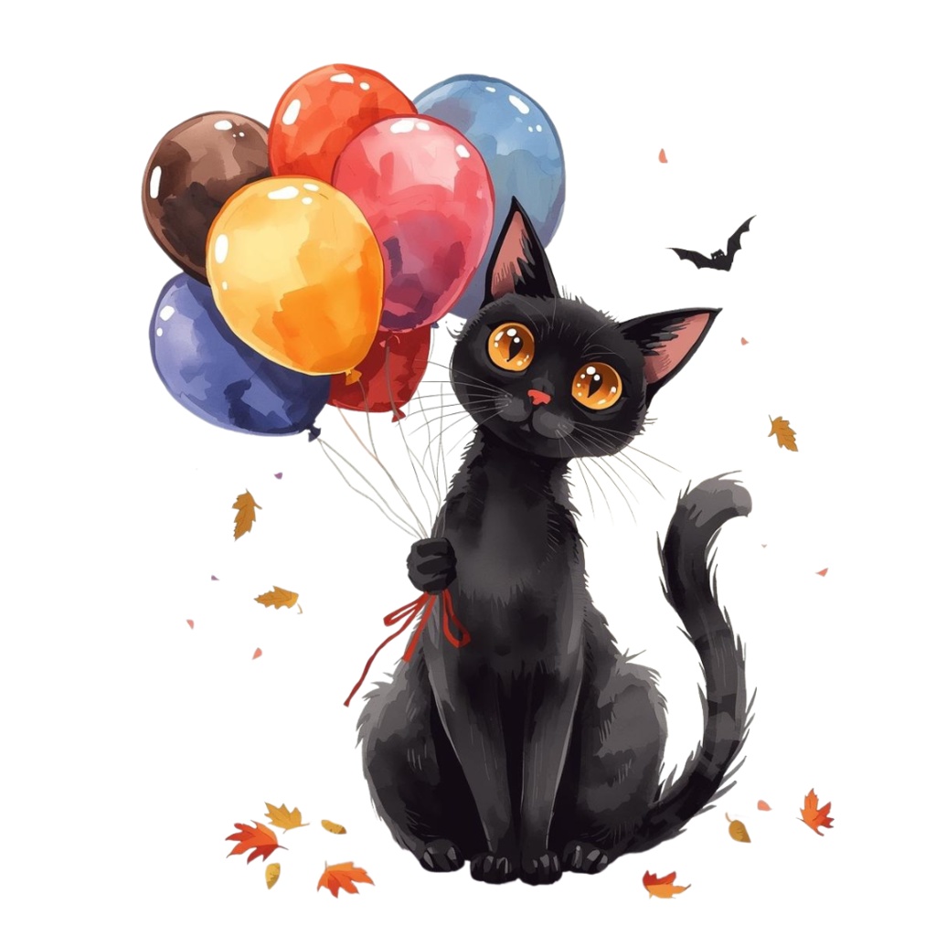 【ハロウィンシリーズ】やわらかい水彩タッチのクリップアート10点セット PNG PNG