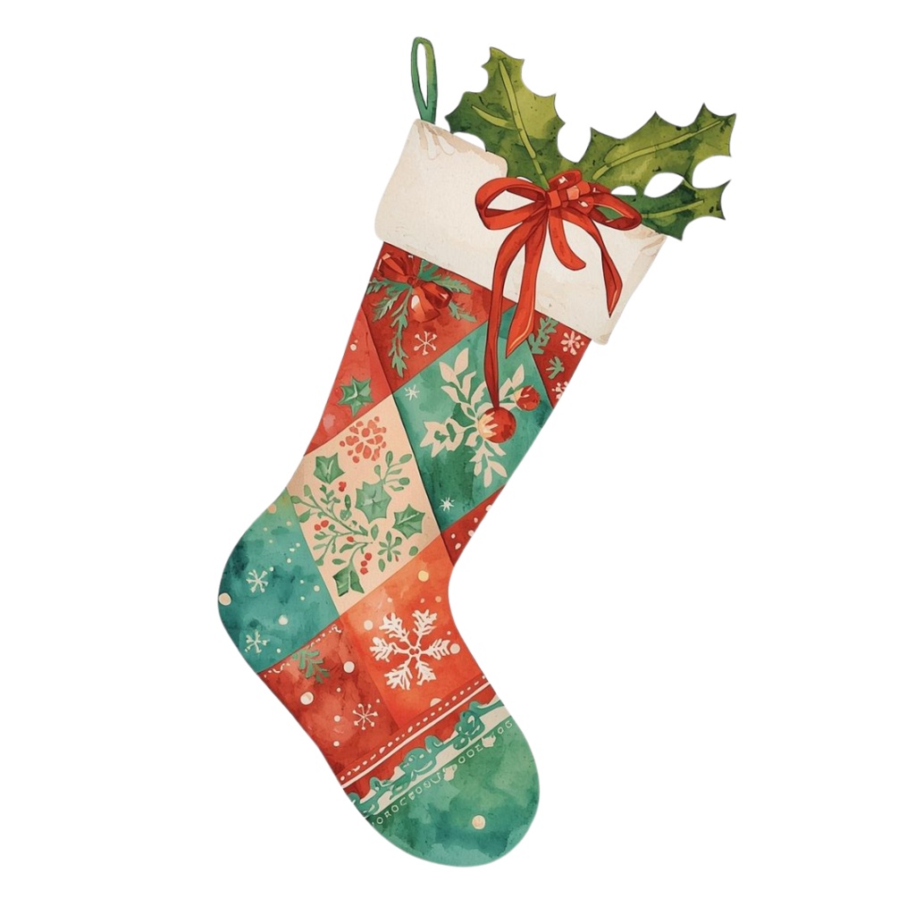 水彩画風 クリスマス クリップアート21セット(PNG背景透過)