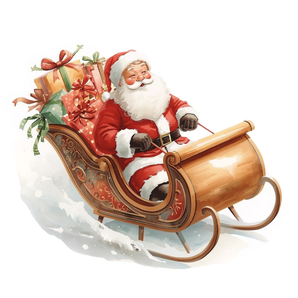 水彩画風 クリスマス クリップアート21セット(PNG背景透過)