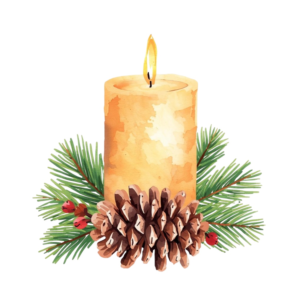 水彩画風 クリスマス クリップアート21セット(PNG背景透過)