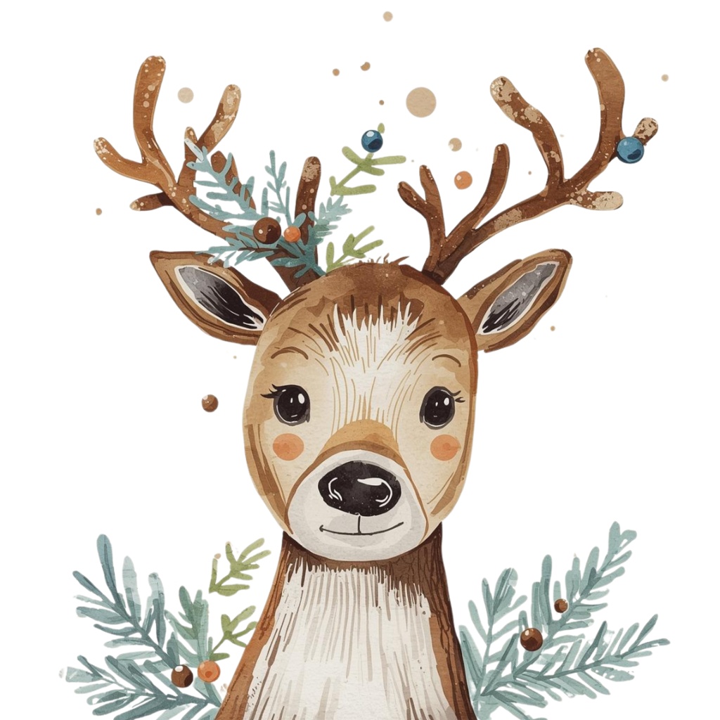 水彩画風 クリスマス クリップアート21セット(PNG背景透過)