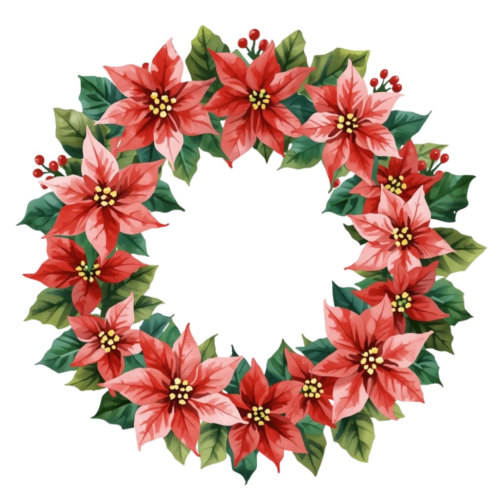 水彩画風 クリスマス クリップアート21セット(PNG背景透過)