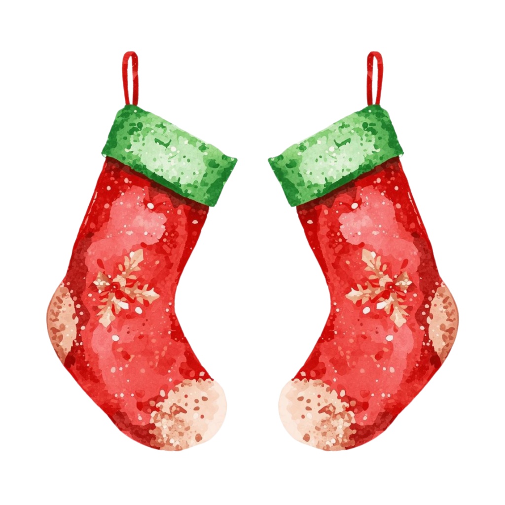 水彩画風 クリスマス クリップアート21セット(PNG背景透過)