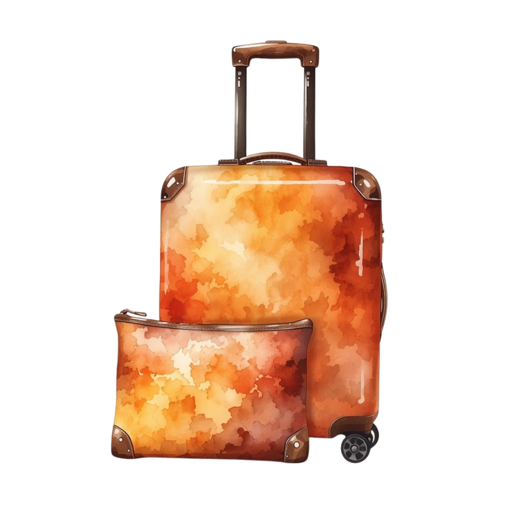 水彩画風 クリップアート秋の旅行 21枚セットPNG