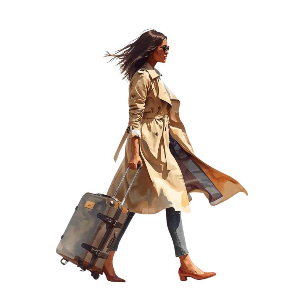 水彩画風 クリップアート秋の旅行 21枚セットPNG