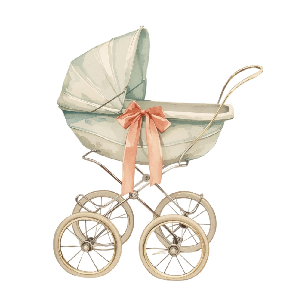 ママとベビーの水彩クリップアート 21枚セットPNG