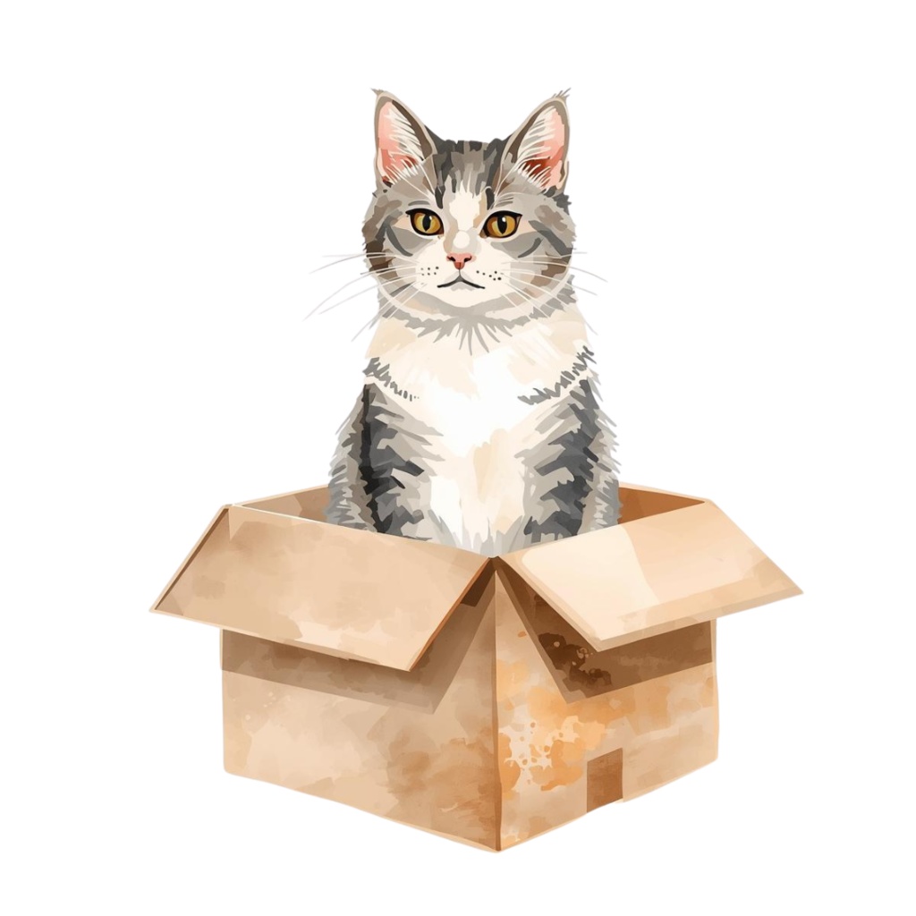 水彩画風 クリップアート猫 33枚セットPNG /Watercolor Style Cat Clipart Set – 33 PNG Images