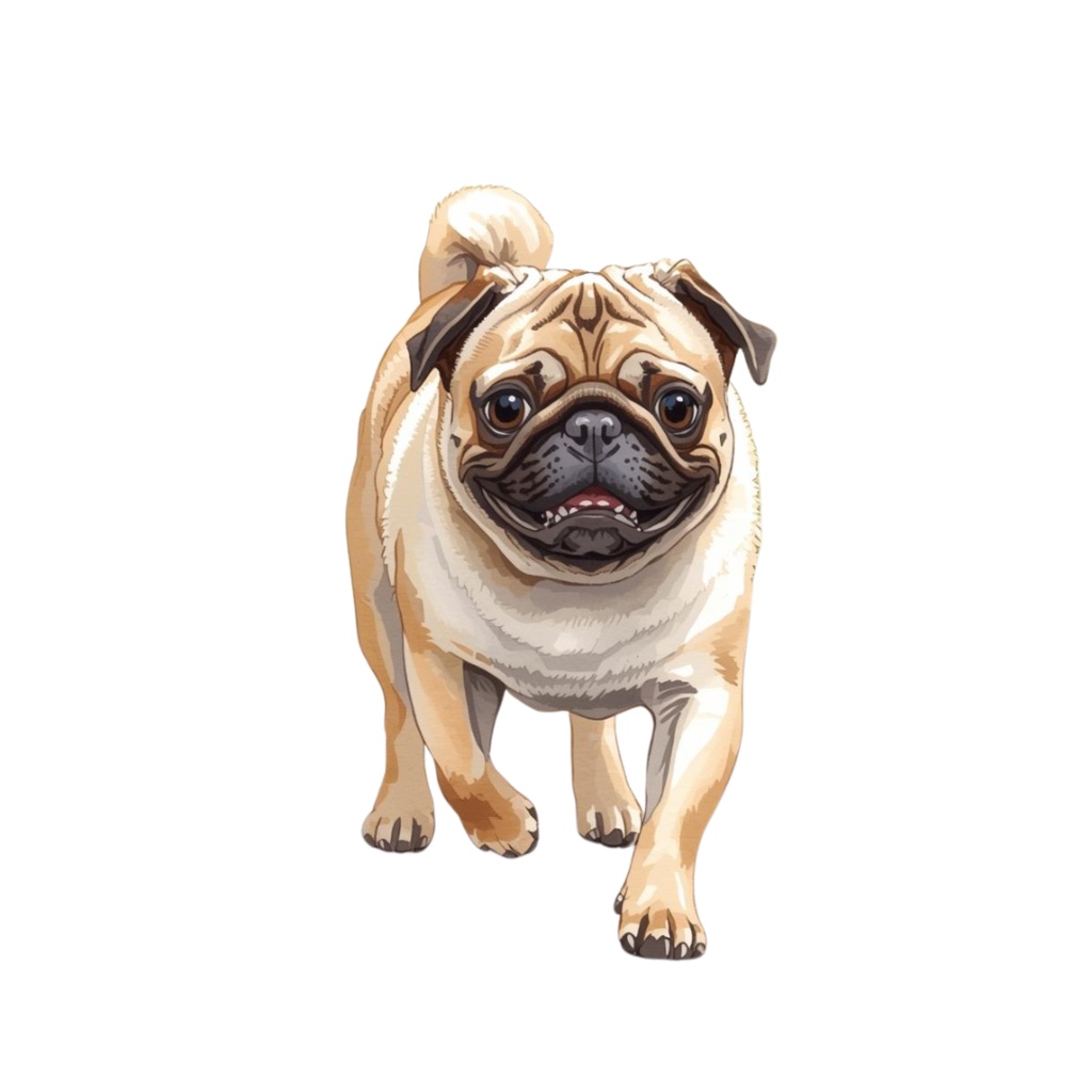 水彩画風 可愛い犬のクリップアート(27枚)/Watercolor Dog Clipart Set (27 PNGs)