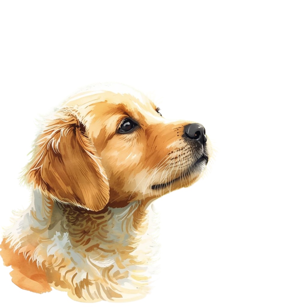 水彩画風 可愛い犬のクリップアート(27枚)/Watercolor Dog Clipart Set (27 PNGs)