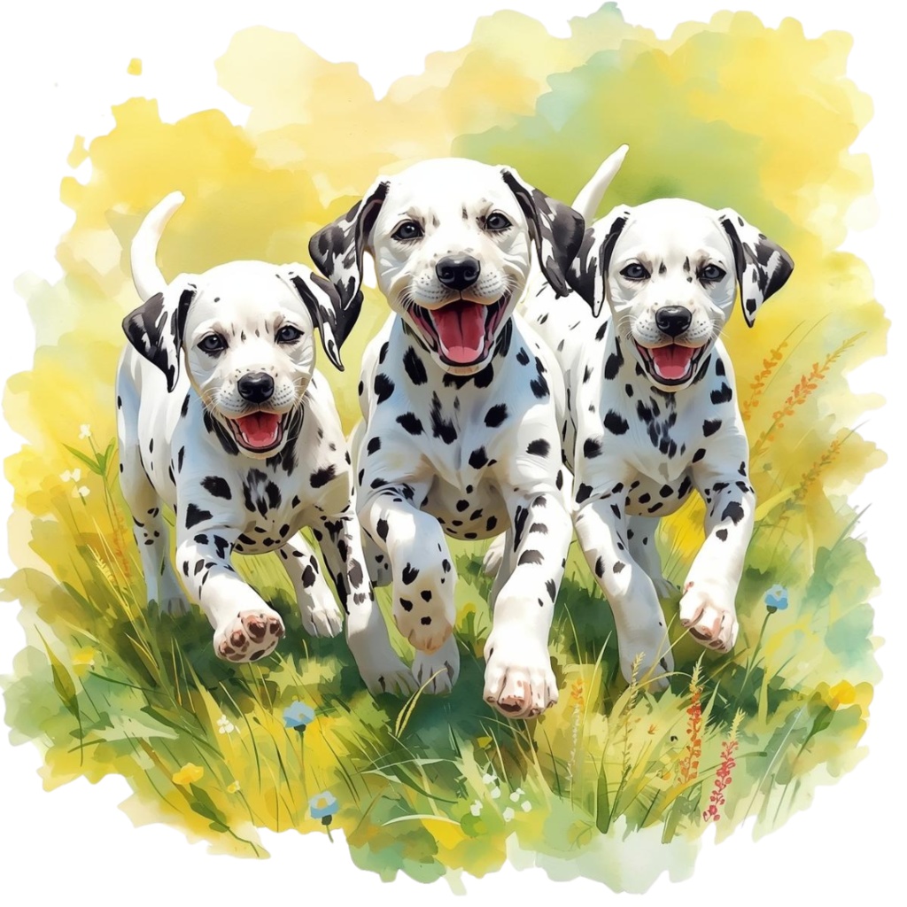水彩画風 可愛い犬のクリップアート(27枚)/Watercolor Dog Clipart Set (27 PNGs)