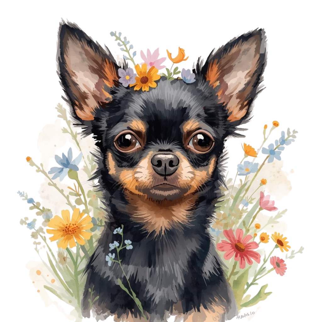 水彩画風 可愛い犬のクリップアート(27枚)/Watercolor Dog Clipart Set (27 PNGs)