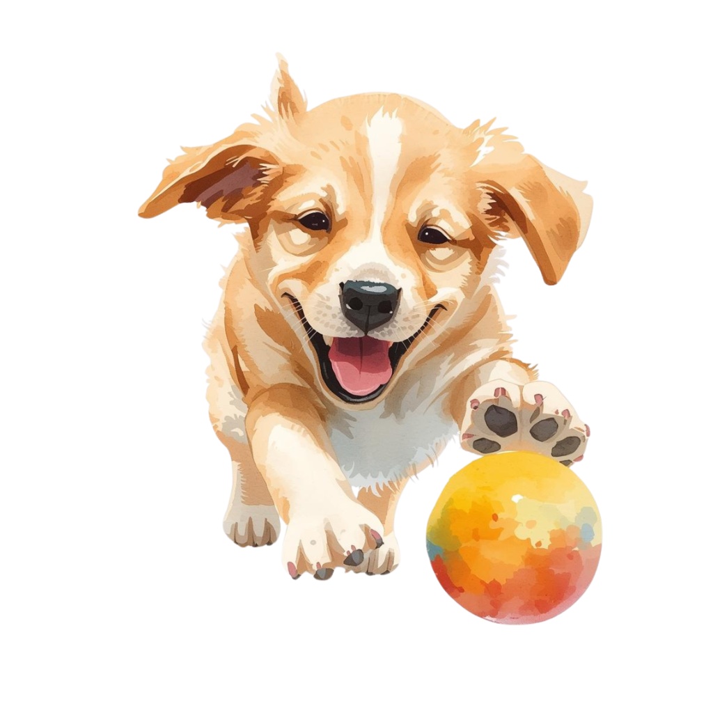 水彩画風 可愛い犬のクリップアート(27枚)/Watercolor Dog Clipart Set (27 PNGs)