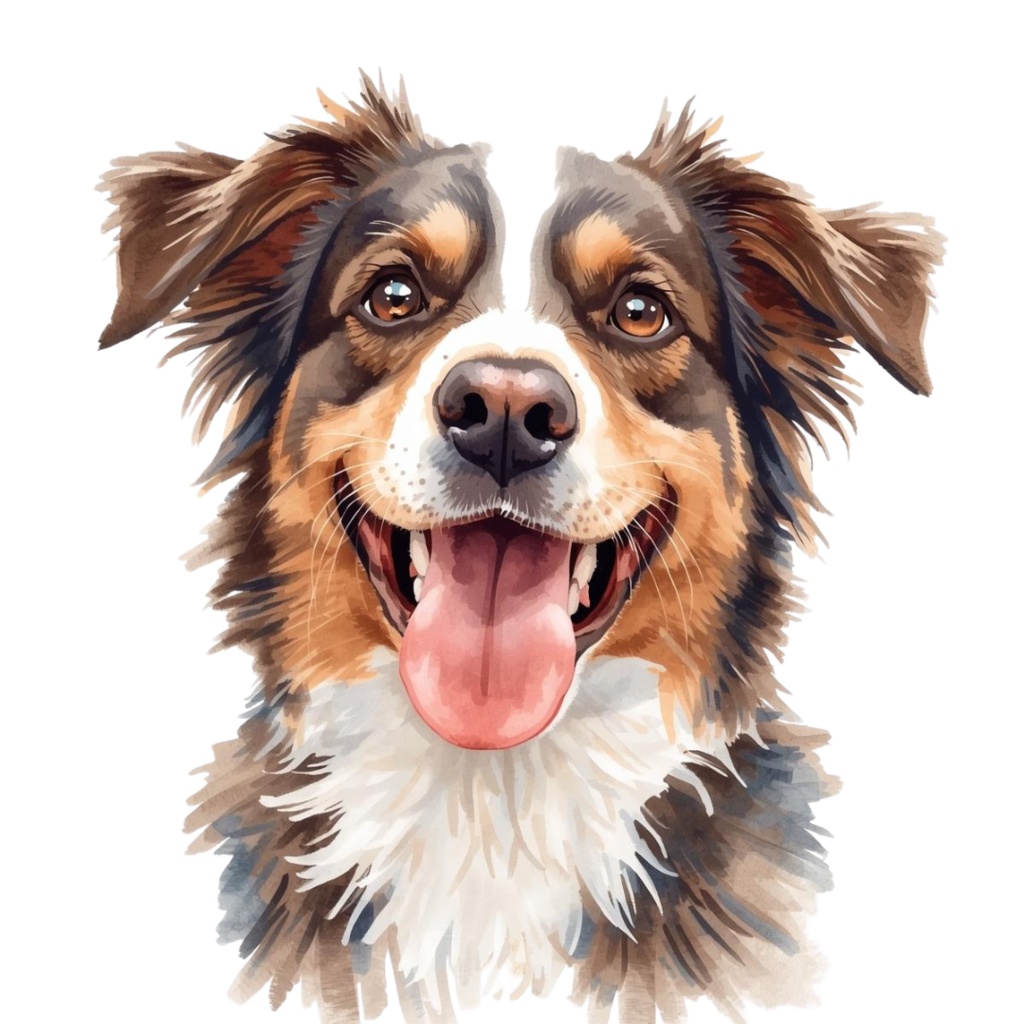 水彩画風 可愛い犬のクリップアート(27枚)/Watercolor Dog Clipart Set (27 PNGs)