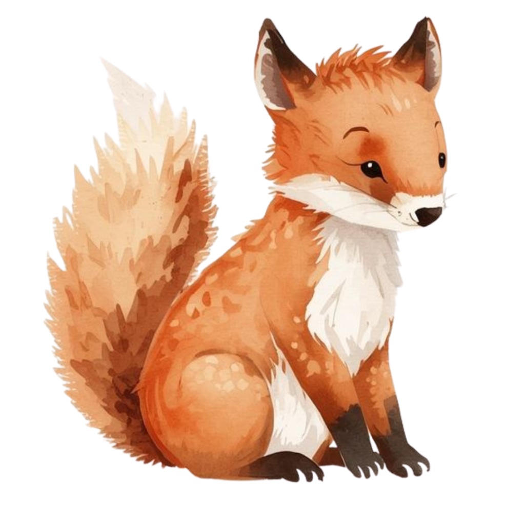 かわいい動物たちの水彩イラスト(36枚・PNG) /Kindergarten Animal Collection – 36 Soft Watercolor Illustrations (PNG)