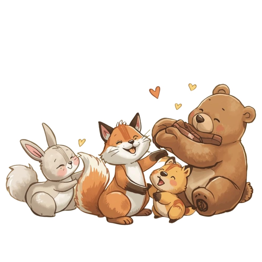 かわいい動物たちの水彩イラスト(36枚・PNG) /Kindergarten Animal Collection – 36 Soft Watercolor Illustrations (PNG)