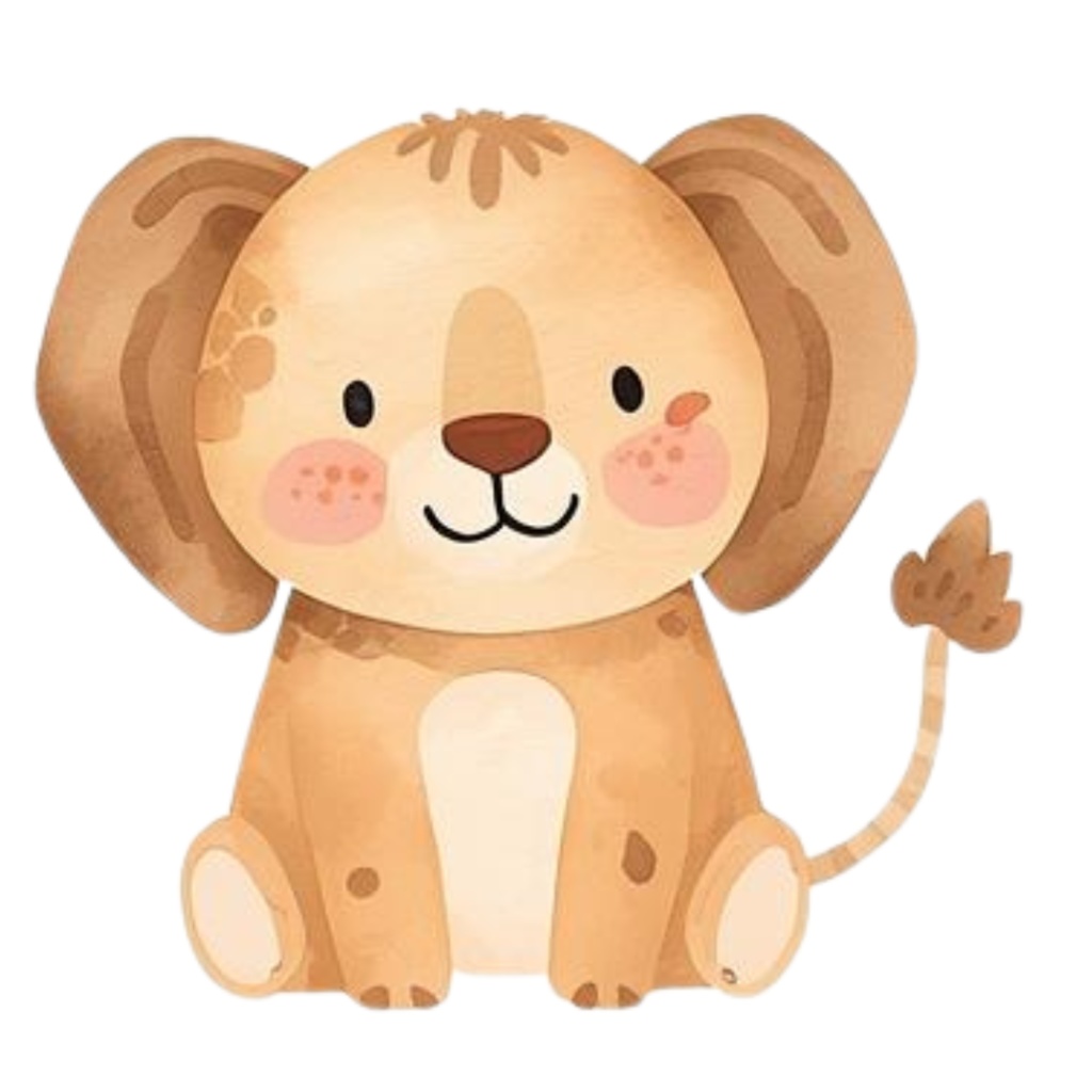 かわいい動物たちの水彩イラスト(36枚・PNG) /Kindergarten Animal Collection – 36 Soft Watercolor Illustrations (PNG)