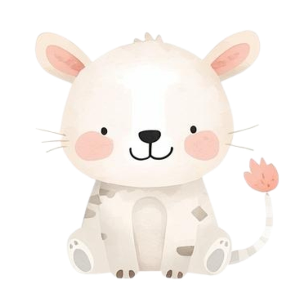 かわいい動物たちの水彩イラスト(36枚・PNG) /Kindergarten Animal Collection – 36 Soft Watercolor Illustrations (PNG)