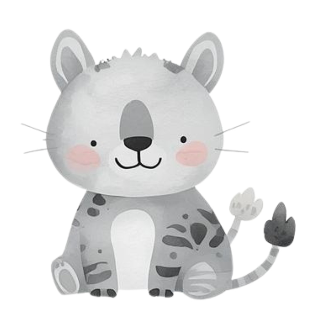 かわいい動物たちの水彩イラスト(36枚・PNG) /Kindergarten Animal Collection – 36 Soft Watercolor Illustrations (PNG)