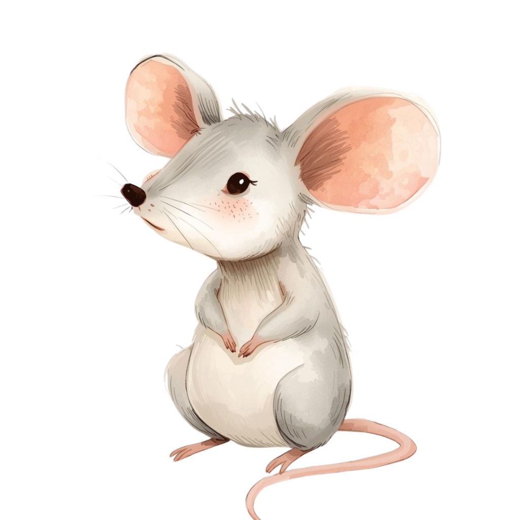 かわいい動物たちの水彩イラスト(36枚・PNG) /Kindergarten Animal Collection – 36 Soft Watercolor Illustrations (PNG)