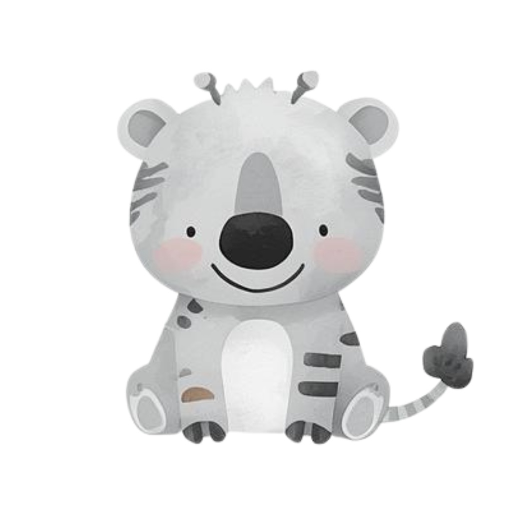 かわいい動物たちの水彩イラスト(36枚・PNG) /Kindergarten Animal Collection – 36 Soft Watercolor Illustrations (PNG)