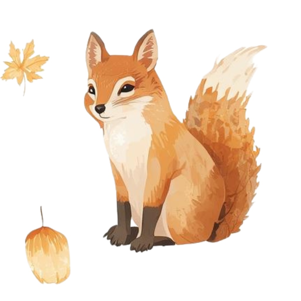 ふんわり可愛い 秋と冬のどうぶつたち(37枚セット・PNG形式)/Cute Autumn and Winter Animals – Gentle Watercolor Collection (37 PNGs)