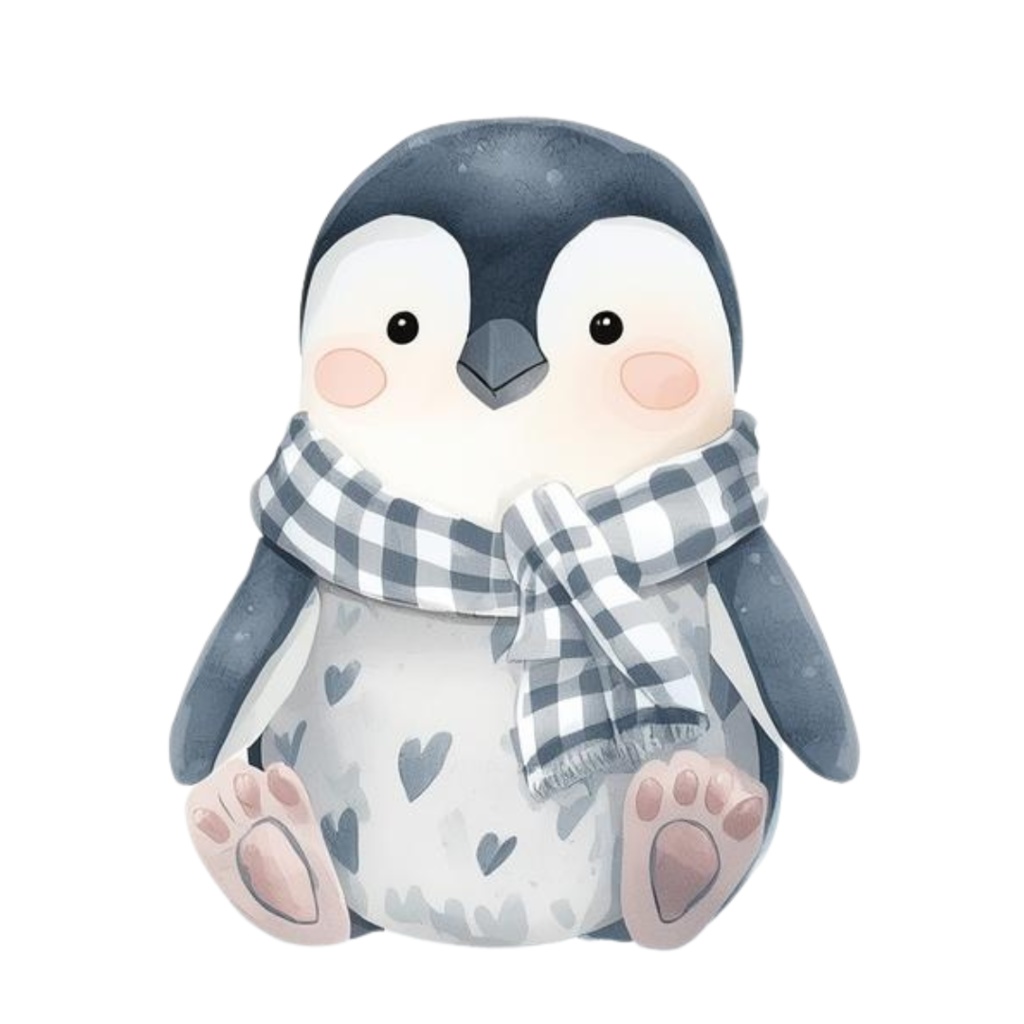 ふんわり可愛い 秋と冬のどうぶつたち(37枚セット・PNG形式)/Cute Autumn and Winter Animals – Gentle Watercolor Collection (37 PNGs)