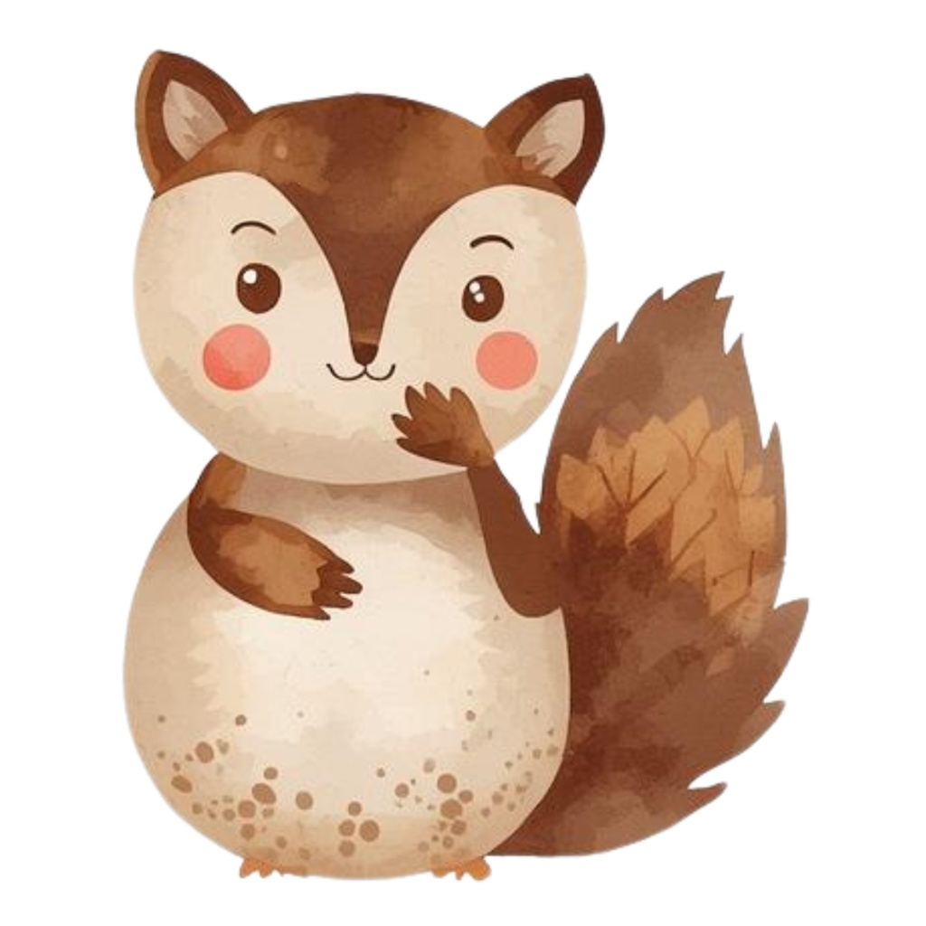 ふんわり可愛い 秋と冬のどうぶつたち(37枚セット・PNG形式)/Cute Autumn and Winter Animals – Gentle Watercolor Collection (37 PNGs)