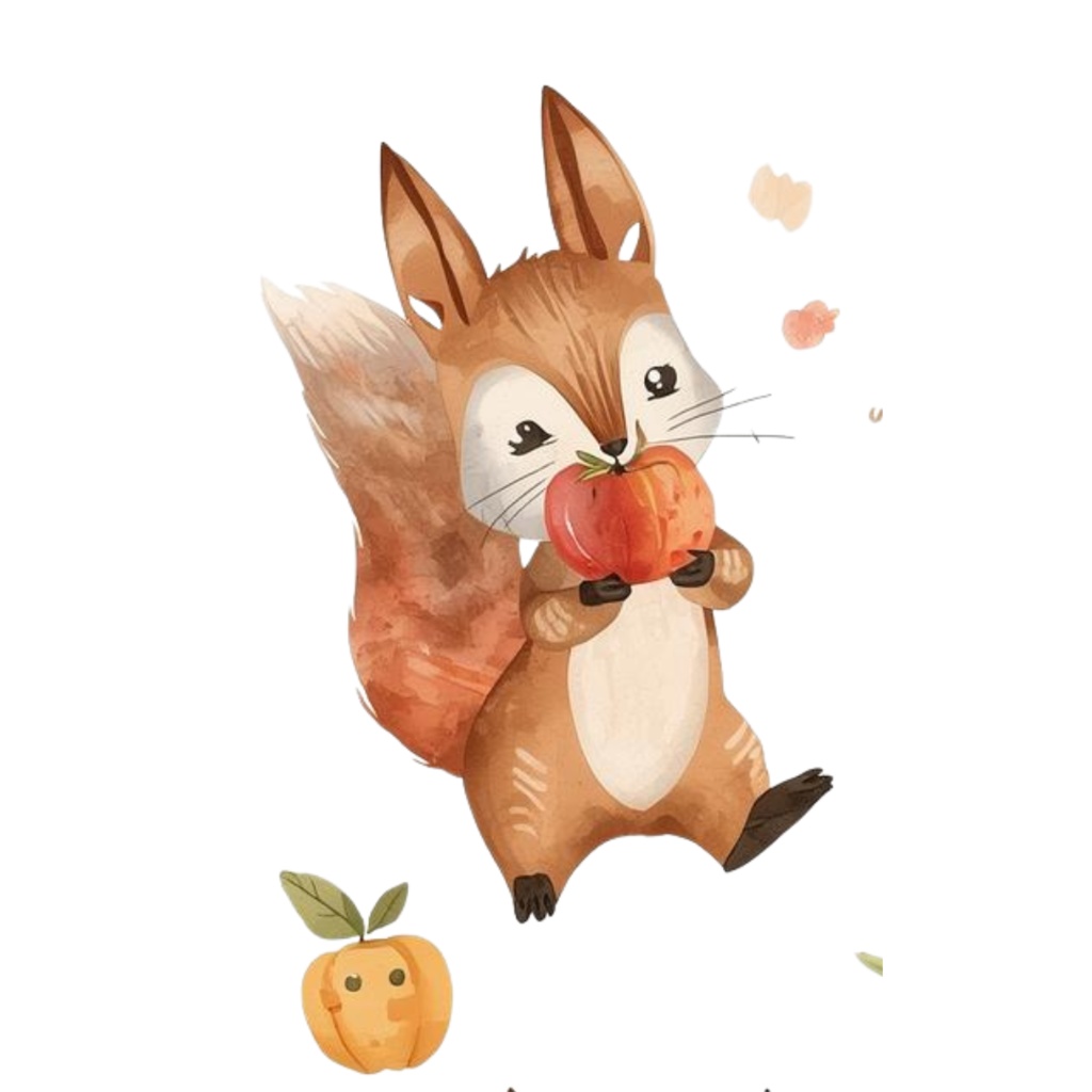 ふんわり可愛い 秋と冬のどうぶつたち(37枚セット・PNG形式)/Cute Autumn and Winter Animals – Gentle Watercolor Collection (37 PNGs)