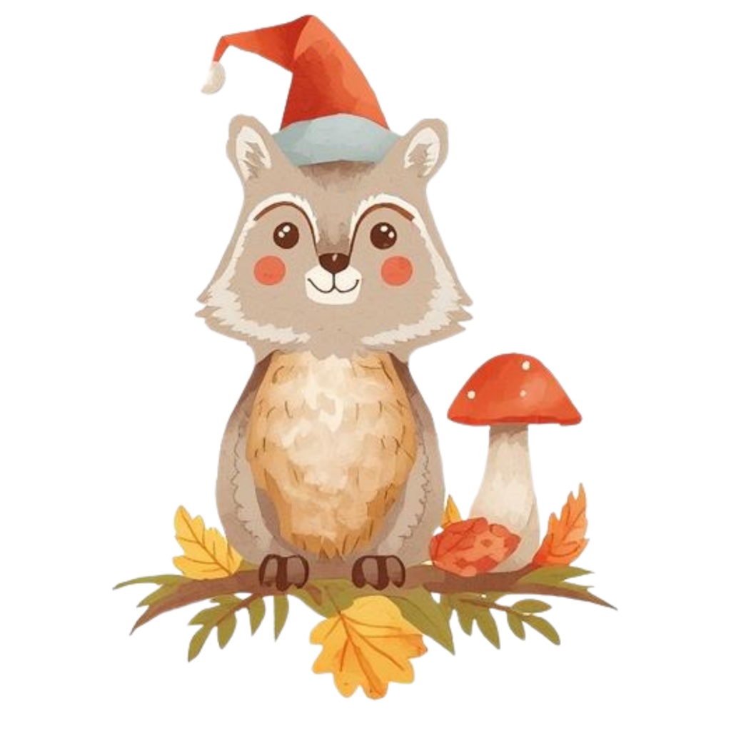 ふんわり可愛い 秋と冬のどうぶつたち(37枚セット・PNG形式)/Cute Autumn and Winter Animals – Gentle Watercolor Collection (37 PNGs)