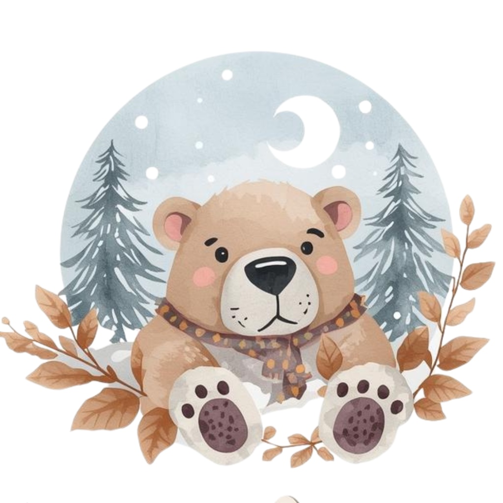 ふんわり可愛い 秋と冬のどうぶつたち(37枚セット・PNG形式)/Cute Autumn and Winter Animals – Gentle Watercolor Collection (37 PNGs)