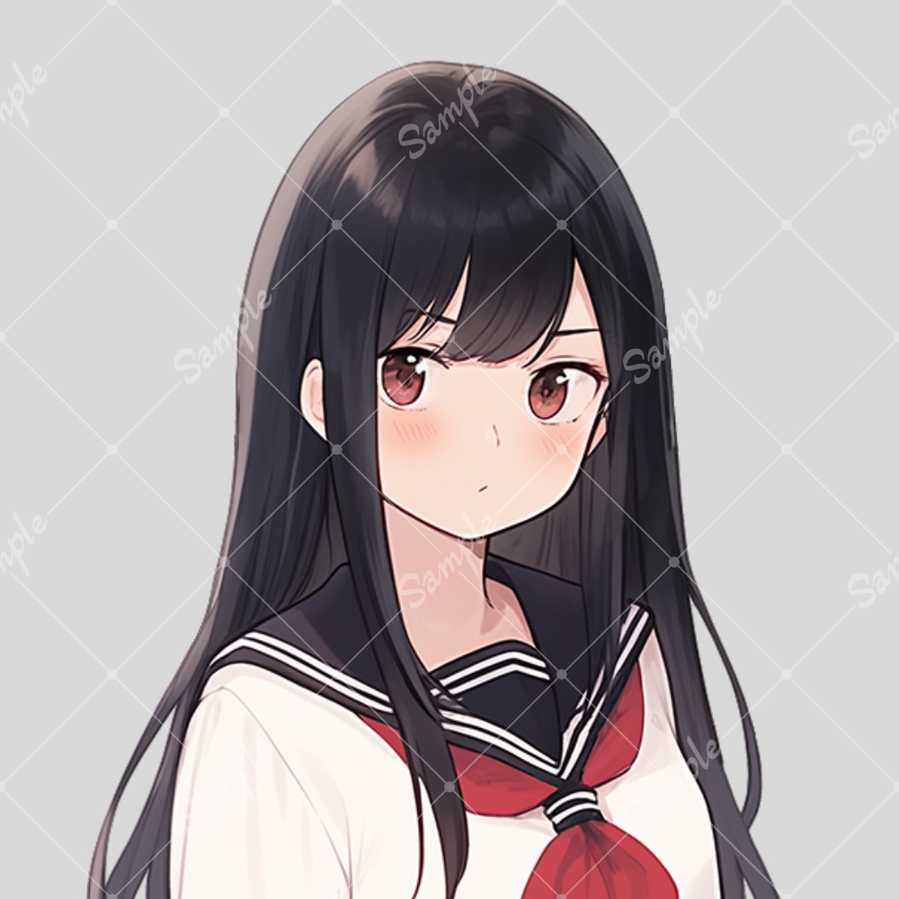 全身立ち絵素材1 セーラー服 女子高生