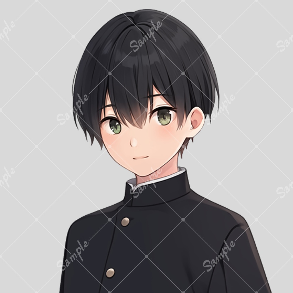 全身立ち絵素材7 学ラン 男子高校生