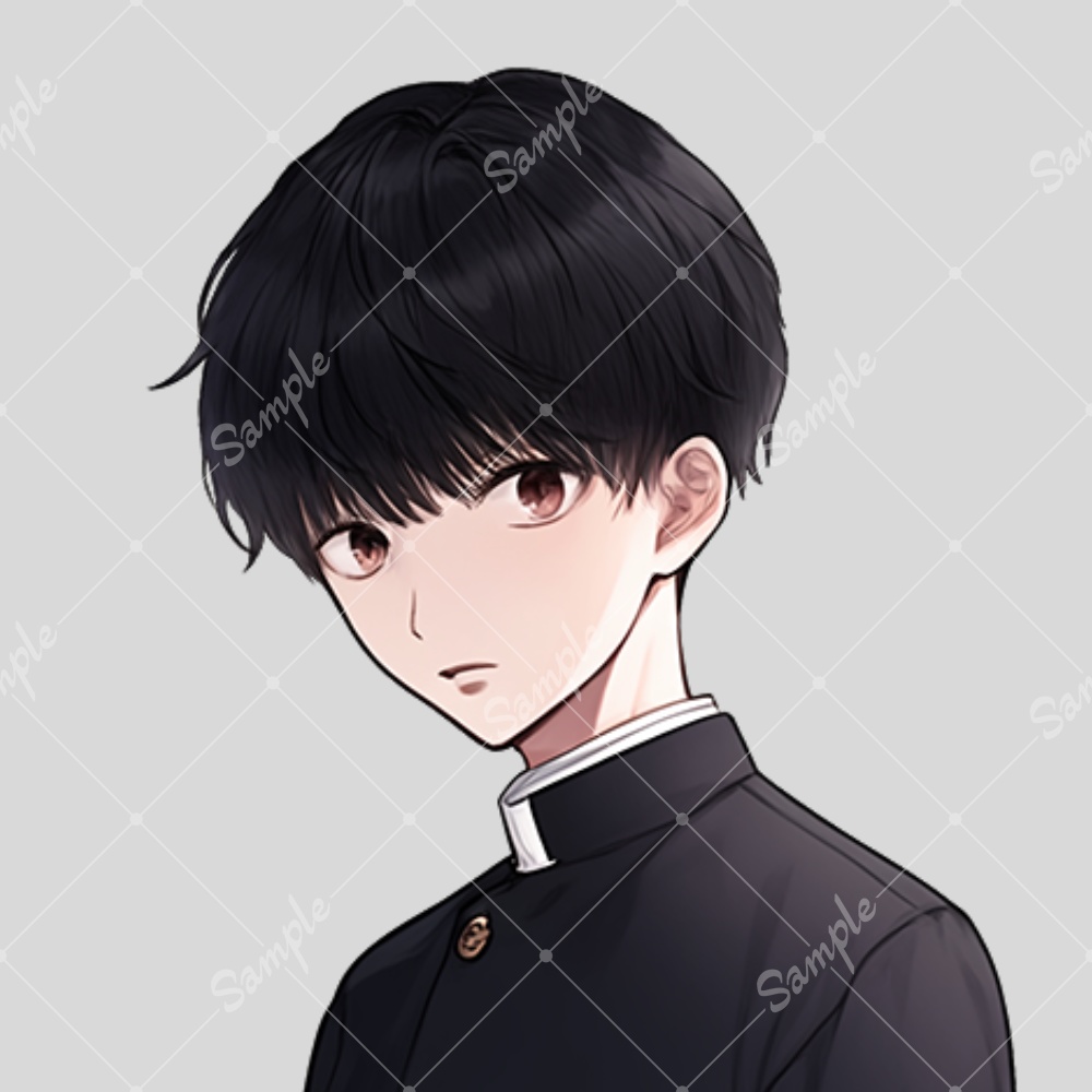 全身立ち絵素材9 学ラン 男子高校生