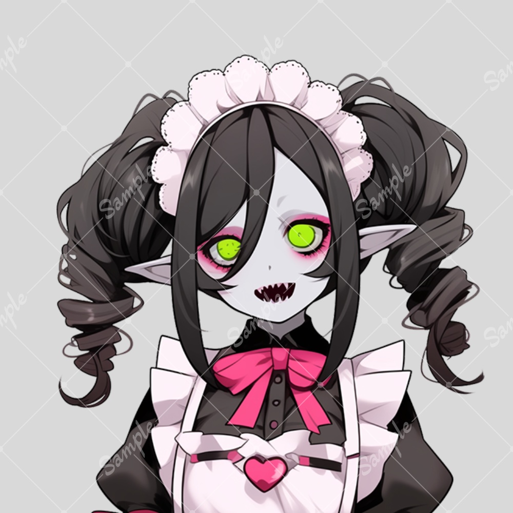 全身立ち絵素材13 個性的な女の子 ゾンビメイド