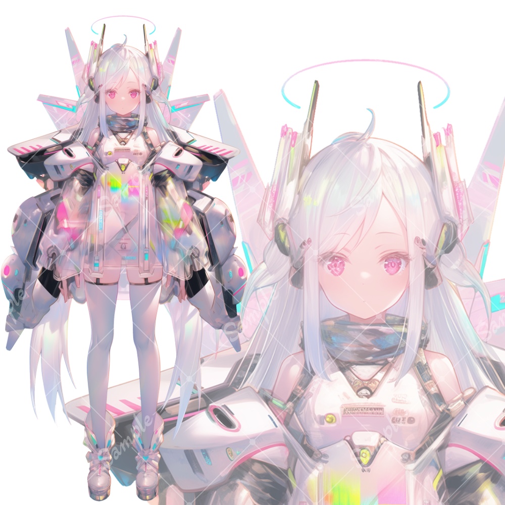 全身立ち絵素材14 女の子 メカ娘