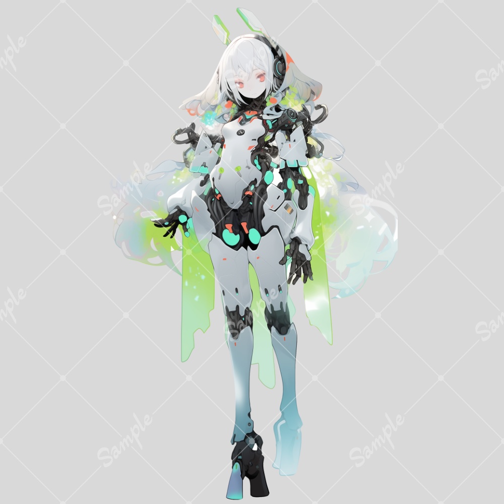 全身立ち絵素材15 女の子 メカ娘