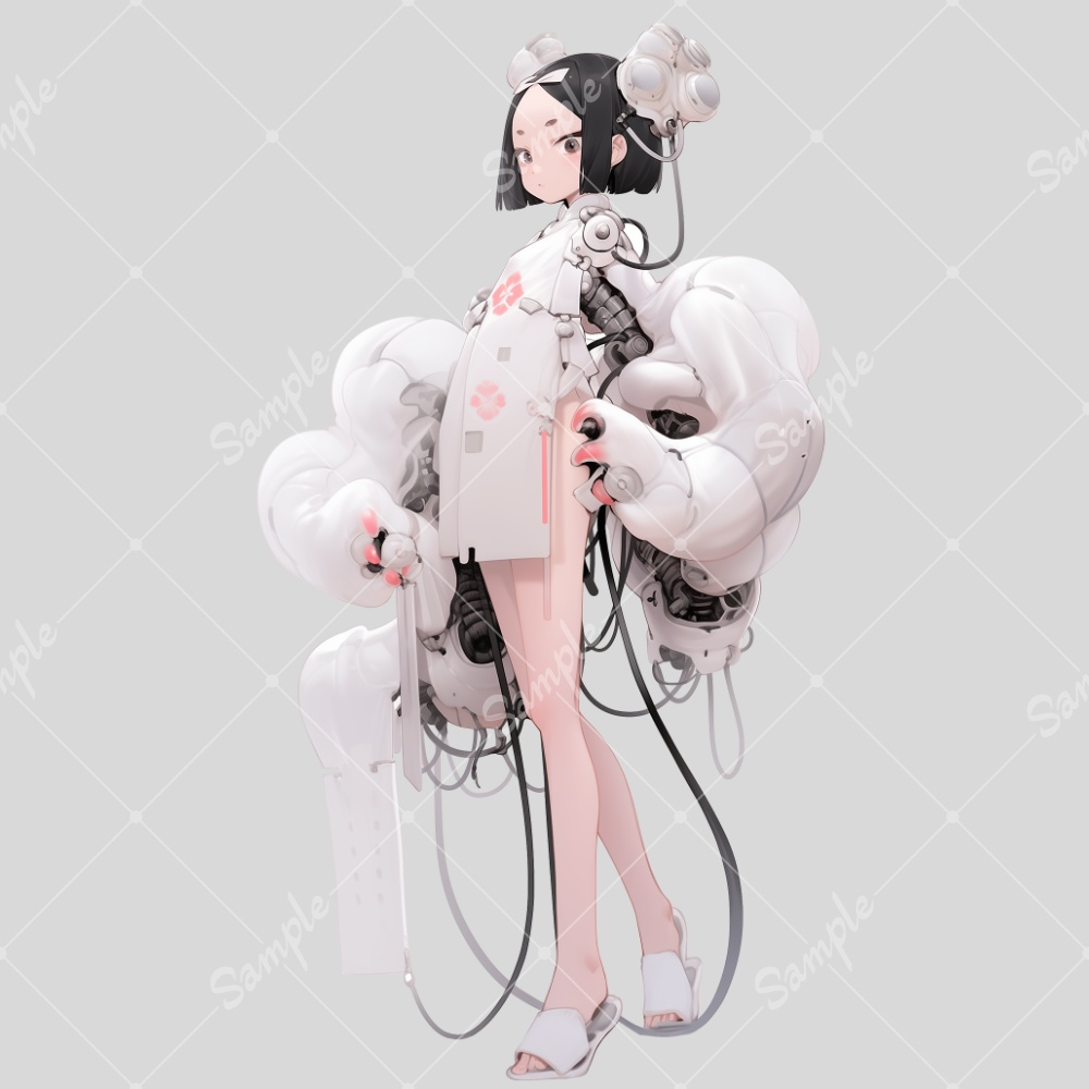 全身立ち絵素材16 女の子 メカ娘