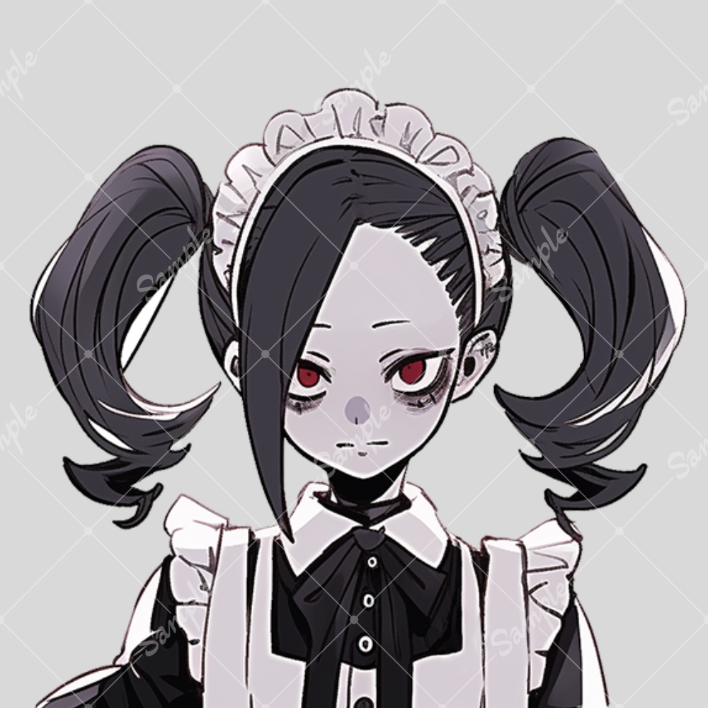 全身立ち絵素材18 個性的な女の子 ゾンビメイド