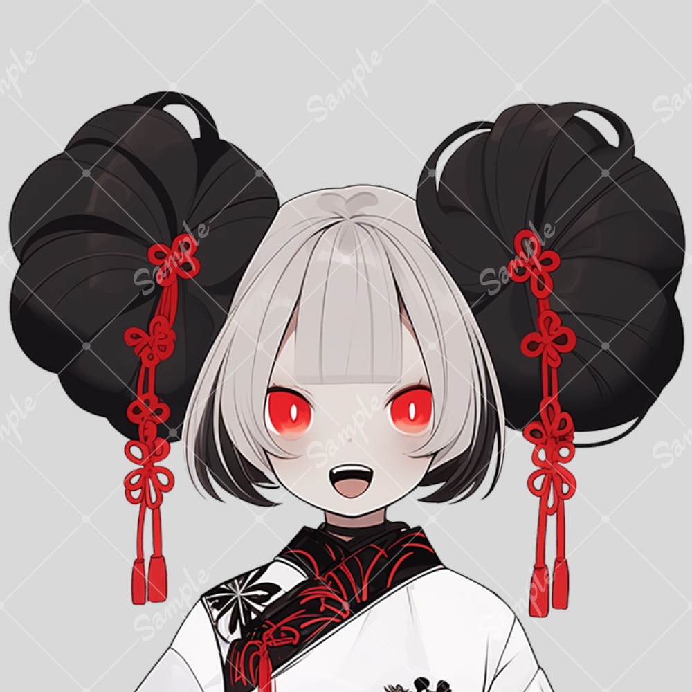 全身立ち絵素材19 個性的な女の子 チャイナ服風